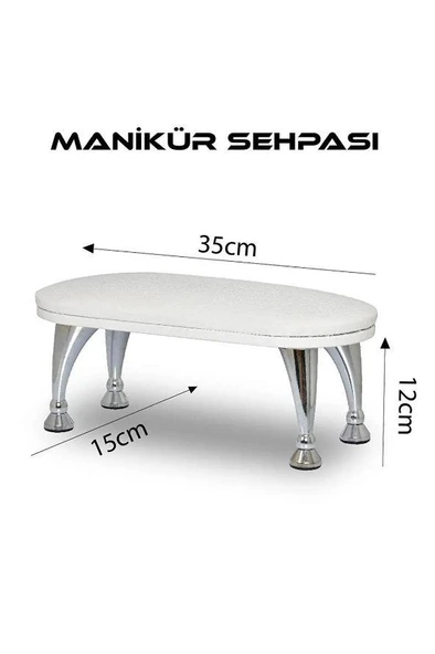 Fontenay Manikür Sehpası Beyaz - Resim 2