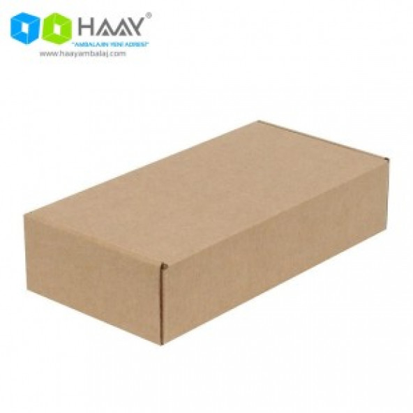 HAAY AMBALAJ 24x12x5,5cm Kilitli Kutu - Kraft ( 10 ADET) ürün görseli 1