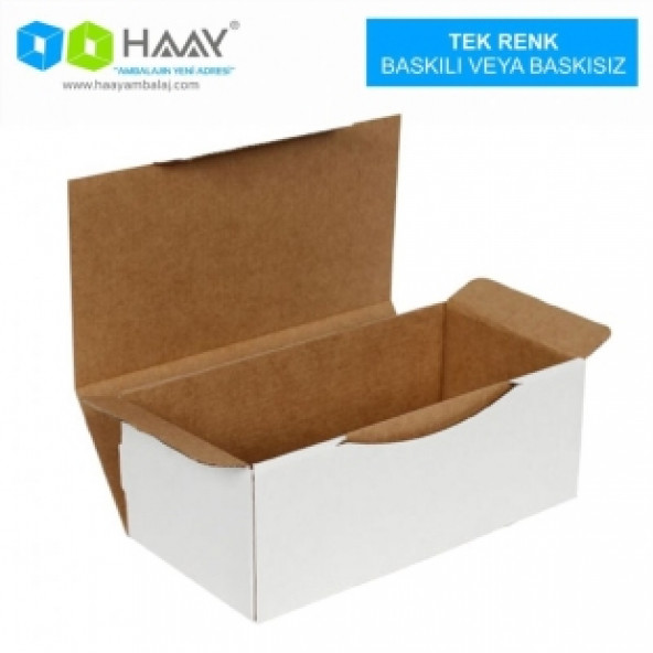 HAAY AMBALAJ 22,5x12x8cm Kilitli Kutu - Beyaz ( 10 ADET) ürün görseli 1