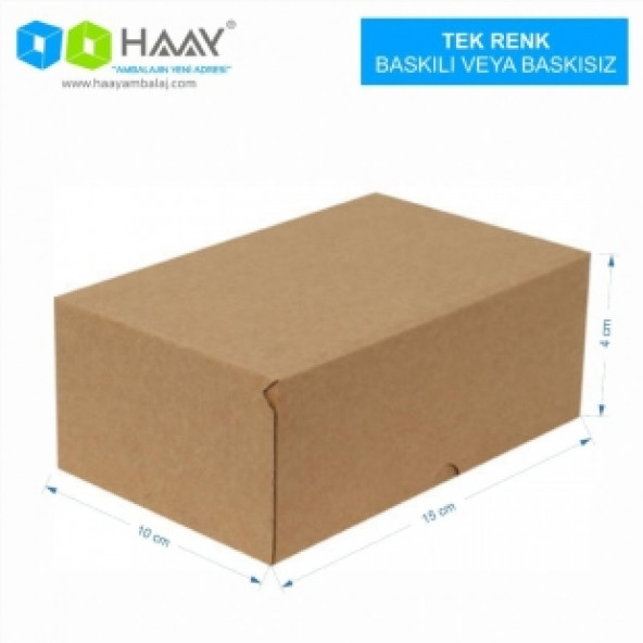 HAAY AMBALAJ 20x10x10cm E-Ticaret Kargo Kutusu - 4 Nokta - Testliner ( 10 ADET) ürün görseli 1