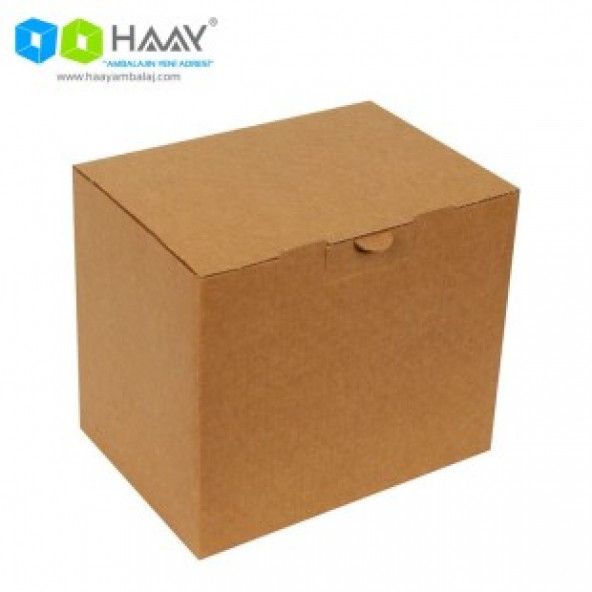 HAAY AMBALAJ 18x13x15,5cm Kilitli Kutu - Kraft ( 10 ADET) ürün görseli 1