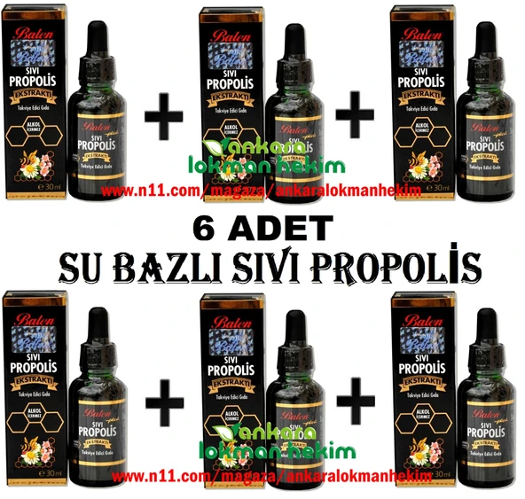 6 Adet Balen Sıvı Propolis Ekstraktı Damla Su Bazlı ürün görseli 1