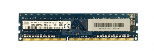HYNIX 4GB 1600MHz HMT451U6AFR8A-PB PC3-12800 NON-ECC 1.35V UDIMM KUTUSUZ MASAÜSTÜ RAM BELLEK ürün görseli 1
