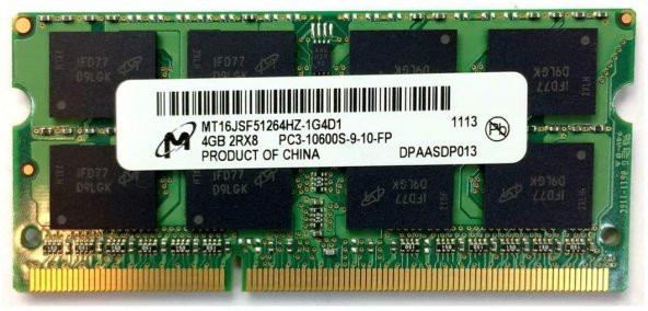 Micron MT16JSF51264HZ-1G4D1 4 GB DDR3 1333 MHz CL9 Notebook Ram ürün görseli 1