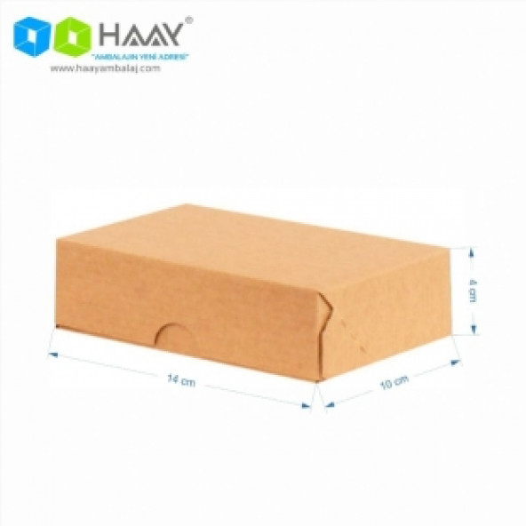 HAAY AMBALAJ 14x10x4cm E-Ticaret Kargo Kutusu - 4 Nokta - Kraft ( 10 ADET) ürün görseli 1