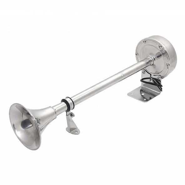 Krom Trompet Korna Tekli 12V 40 cm ürün görseli 1