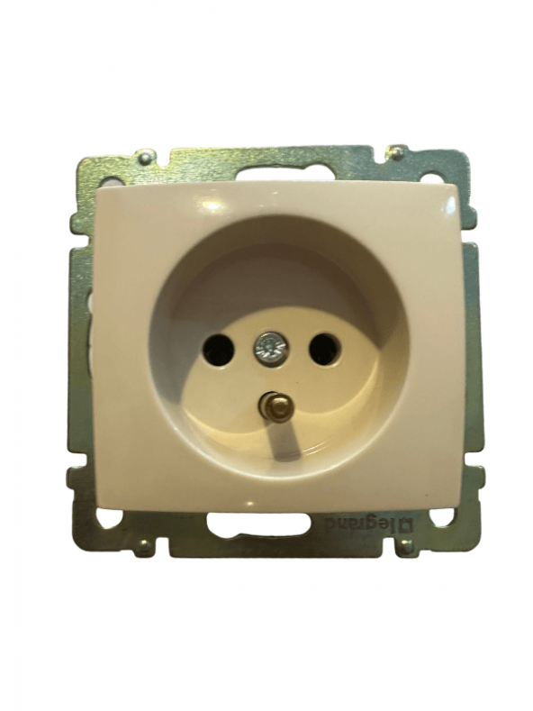 Legrand Valena 774398 Topraklı Priz Krem (Bej) (Çerçeve Dahil) ürün görseli 1