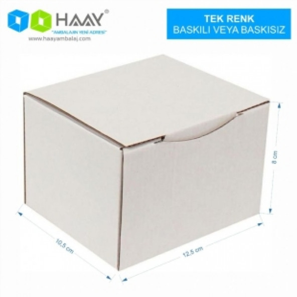 HAAY AMBALAJ 12,5x10,5x8cm Kilitli Kutu - Beyaz ( 10 ADET) ürün görseli 1