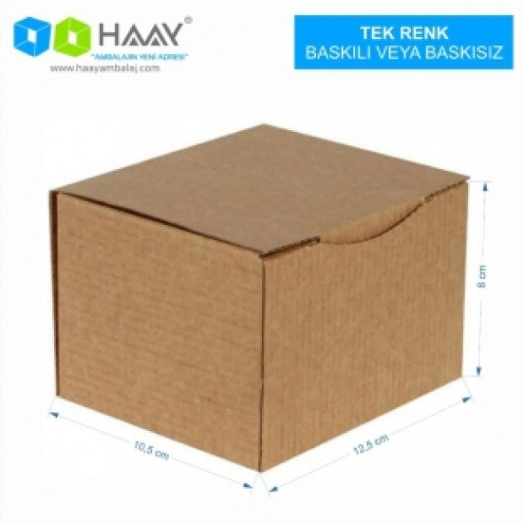 HAAY AMBALAJ 12,5x10,5x8cm Kilitli Kutu - Kraft ( 10 ADET) ürün görseli 1
