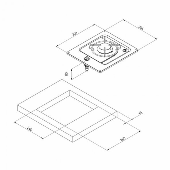 CAN Tekli Gömme Ocak PC1320 - Resim 2