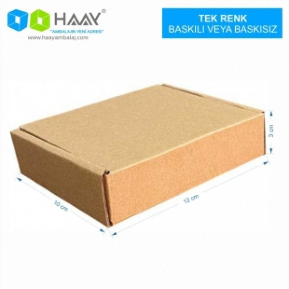 HAAY AMBALAJ 12x10x3cm Kilitli Kutu - Kraft ( 15 ADET) ürün görseli 1