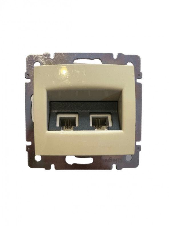 Legrand Valena 774339 RJ11 Telefon Girişi 2Li Krem (Çerçeve Dahil) ürün görseli 1