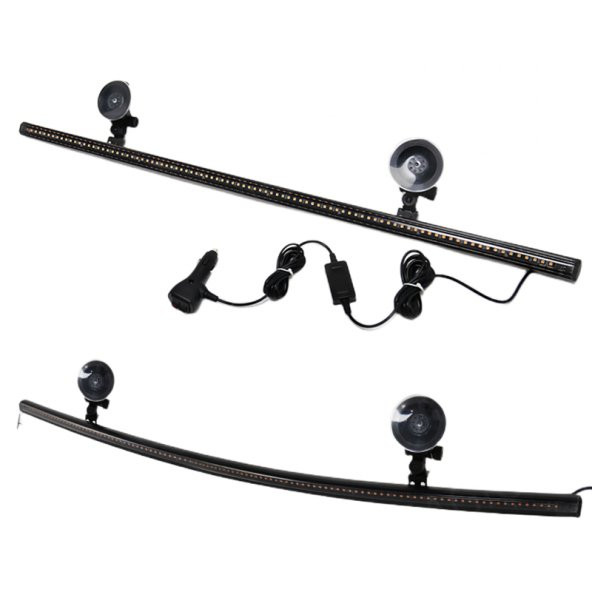 Çakar lamba 12-32v esnek model 84cm vantuzlu çakarlı mavi-kırmızı / LAPA543 ürün görseli 1