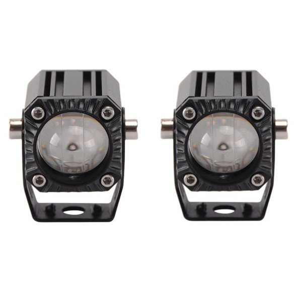 Offroad sis lambası beyaz-sarı 5.5 cm x 3.5 cm x 3.5 cm  10w 12-80v set / LASS348 ürün görseli 1