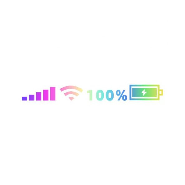 Şarj-wifi göstergeli sticker çok renkli 45*5 cm / YACI126-1 ürün görseli 1
