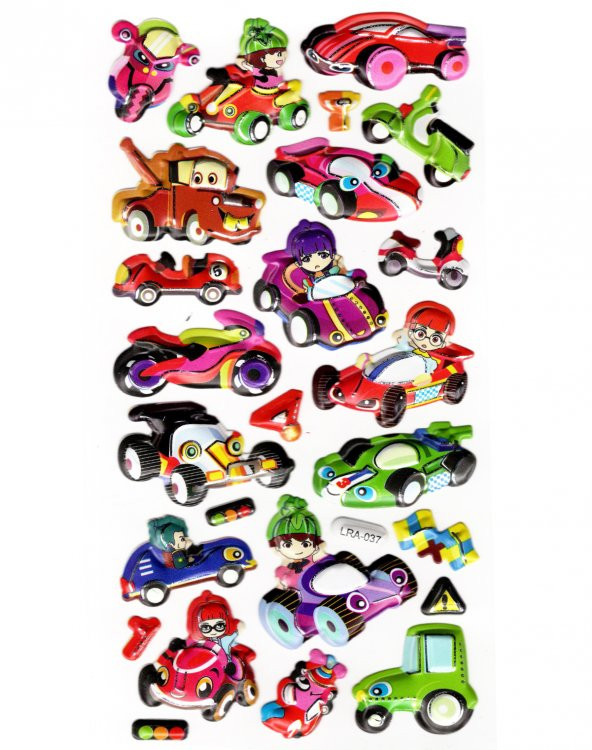Sticker Kabartmalı Stiker Defter, Planlayıcı Etiket (limlra-037) - 17X9 cm - Arabalar, Taşıtlar ürün görseli 1