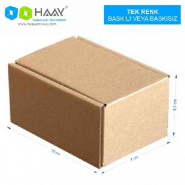 HAAY AMBALAJ 10x7x4,5cm Kilitli Kutu - Kraft ( 10 ADET) ürün görseli 1