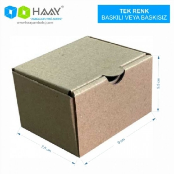 HAAY AMBALAJ 9x7,5x5,5cm Kutu - Kraft ( 10 ADET) ürün görseli 1