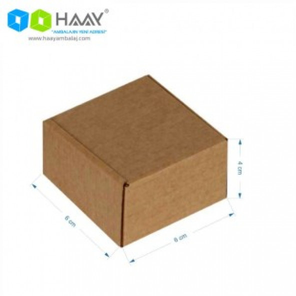 HAAY AMBALAJ 6x6x4cm Kutu - Kraft ( 20 ADET) ürün görseli 1