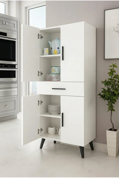 Alesta Life 4 Kapaklı Çekmeceli Dolap Beyaz ürün görseli 1
