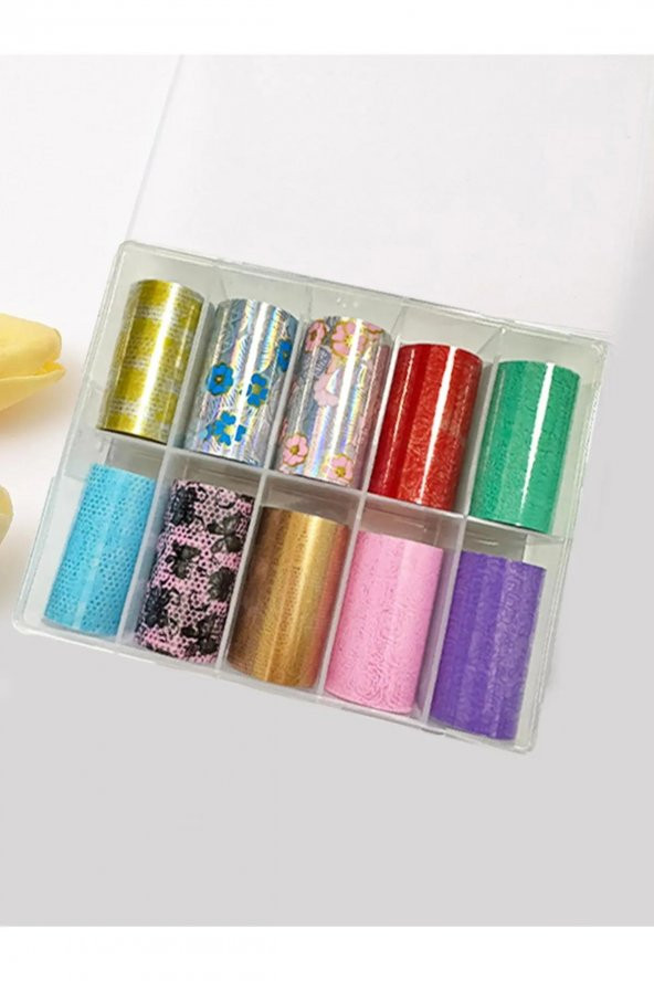 Fontenay Tırnak Süsleme Folyo, Nail Art Tırnak Süsleme Folyo Seti 10lu No:2175 ürün görseli 1