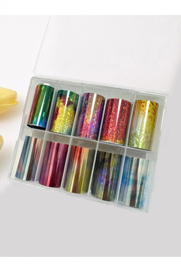 Fontenay Tırnak Süsleme Folyo, Nail Art Tırnak Süsleme Folyo Seti 10lu No:2177 ürün görseli 1