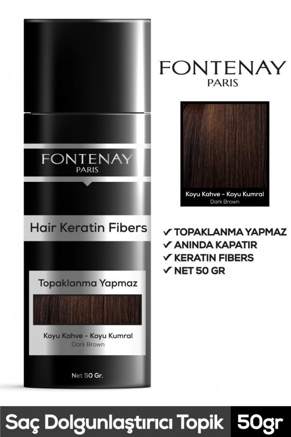 FONTENAY TOPİK KERATİN FIBERS KOYU KAHVE TOPİK ürün görseli 1