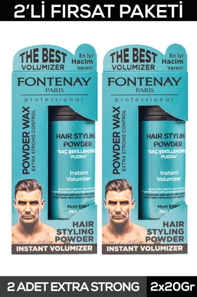 FONTENAY SAÇ ŞEKİLLENDİRİCİ PUDRA TOZ WAX MAT EFFECT MAVI 20GR X2 ürün görseli 1
