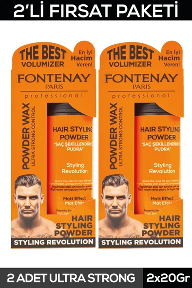 FONTENAY SAÇ ŞEKİLLENDİRİCİ PUDRA TOZ WAX ULTRA STRONG 20GR X2 ürün görseli 1