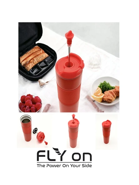 Yüksek Kaliteli Sıcak ve Soğuk French Press Çelik Termos Kupa Bardak Mug 500 ML  Kahve ve Bitki Çayı ürün görseli 1