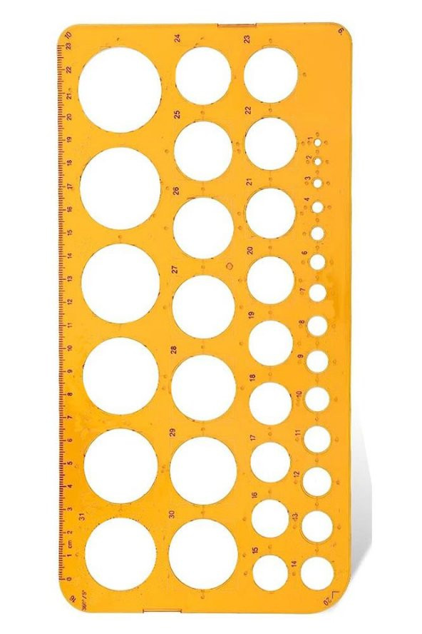 Daire Şablonu Büyük Cetvelli 1-36 Mm 1 Adet Arlantis  24 cm Cetvelli Teknik Çizim Daire Cetveli ürün görseli 1