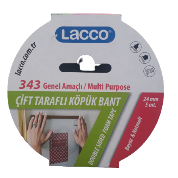 çift taraflı köpük bant 24mmx5mt ürün görseli 1