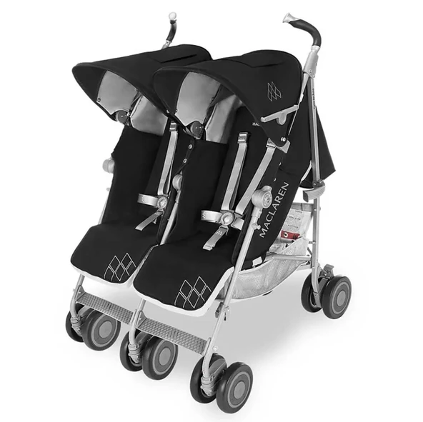 Maclaren Twin Techno İkiz Bebek Arabası / Black ürün görseli 1