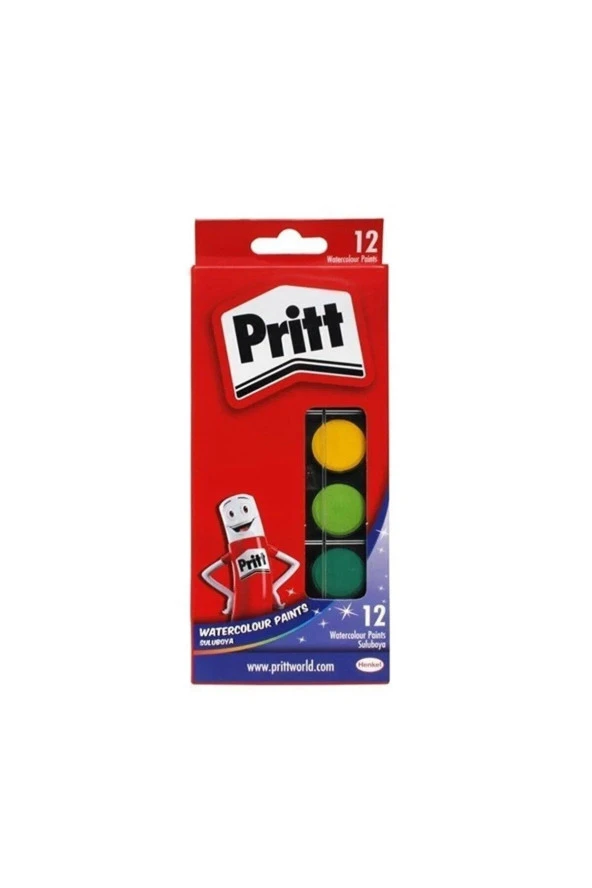 Pritt Sulu Boya Küçük Boy 12 Renk Sulu Boya Küçük Boy ürün görseli 1