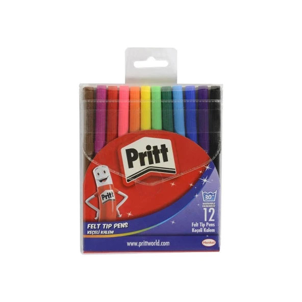 Pritt Keçeli Boya Kalemi 12 Renk Keçeli Kalem ürün görseli 1