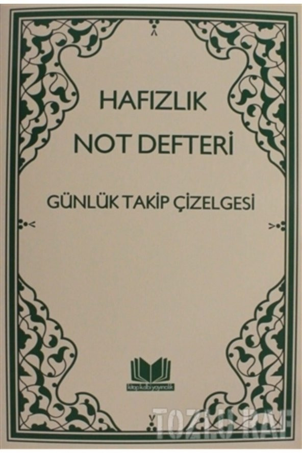 Kitap Kalbi Yayıncılık Hafızlık Not Defteri Günlük Takip Çizelgesi ürün görseli 1