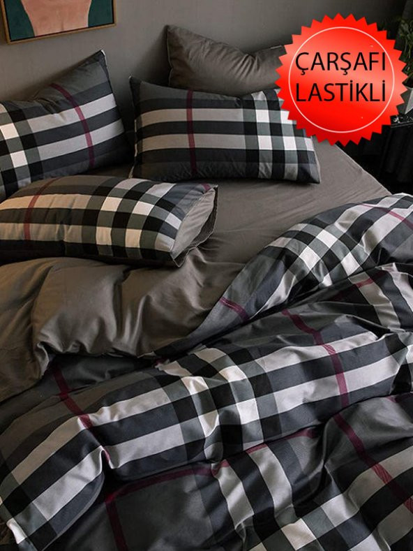 Lastikli Çarşaflı Tek Kişilik Nevresim Takımı ürün görseli 1