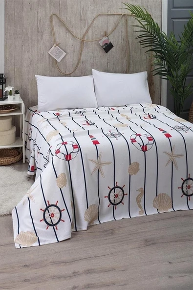 Marine Çift Kişilik Pike Yatak Örtüsü 200 x 230 ürün görseli 1