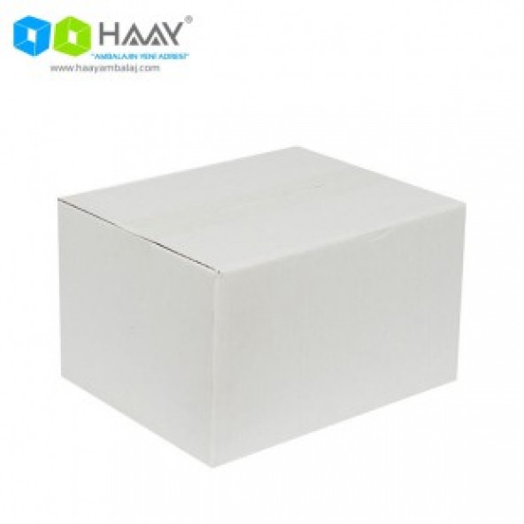 HAAY AMBALAJ 25x20x15cm Tek Oluklu Beyaz Koli ( 10 ADET) ürün görseli 1