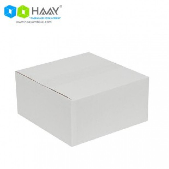 HAAY AMBALAJ 20x20x10cm Tek Oluklu Koli - Beyaz (20 ADET) ürün görseli 1