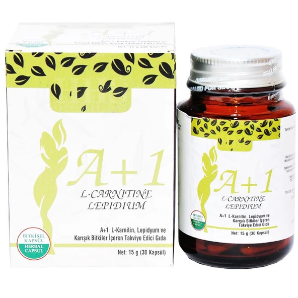HHS A+1 L-Carnitine Lepidium Bitkisel 30 Kapsül A1 L-Karnitin - Resim 5