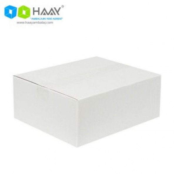 HAAY AMBALAJ 30x25x12cm Tek Oluklu Koli - Beyaz ( 10 ADET) ürün görseli 1