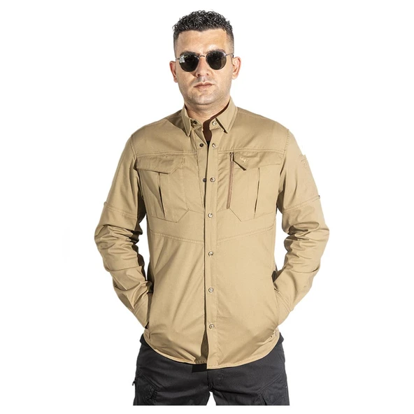 Archer 3134 Tactical Ripstop Bej Gömlek - Resim 2