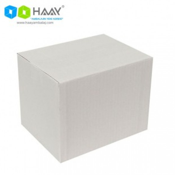 HAAY AMBALAJ 20x15x15cm Tek Oluklu Koli - Beyaz ( 50 ADET) ürün görseli 1