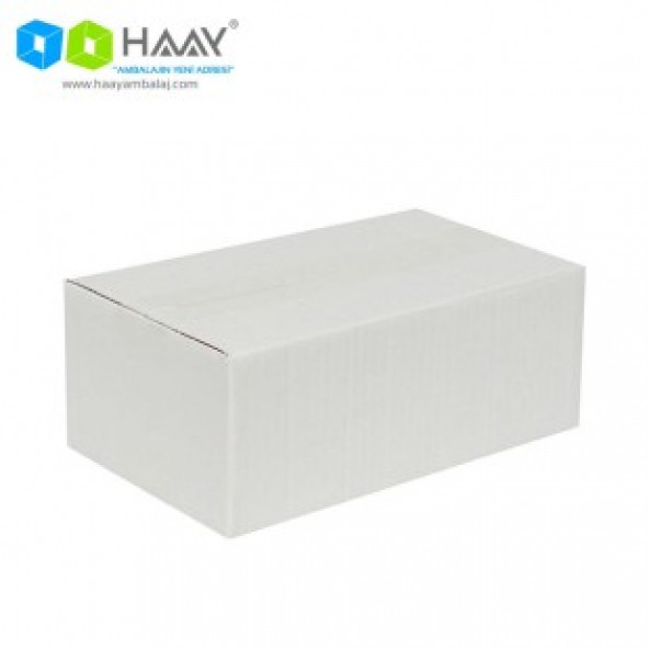 HAAY AMBALAJ 20x15x10cm Tek Oluklu Koli - Beyaz ( 50 ADET) ürün görseli 1