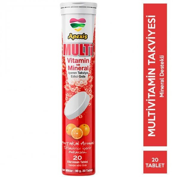 APEXiS MULTİVİTAMİN 20 EFERVESAN TABLET ürün görseli 1