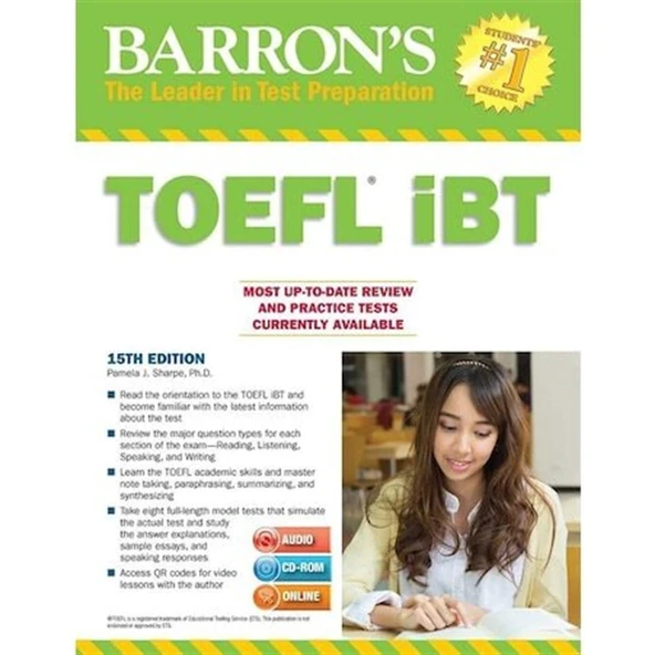 Barron's TOEFL iBT with MP3 audio CD   Barrons ürün görseli 1