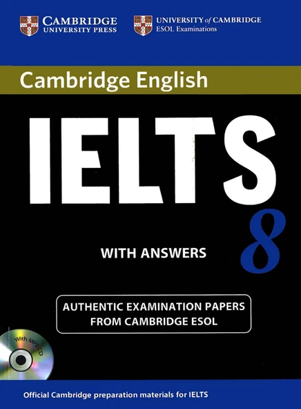 Cambridge English IELTS 8 Students Book with Answers and Audio CD ürün görseli 1