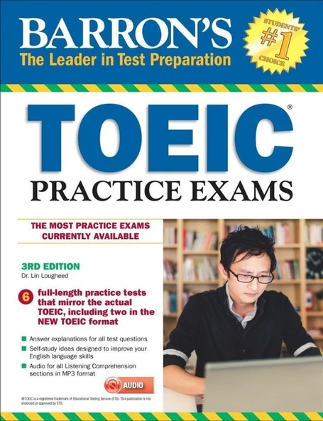 Barron's TOEIC Practice Exams with MP3 CD, 3rd Ed. ürün görseli 1