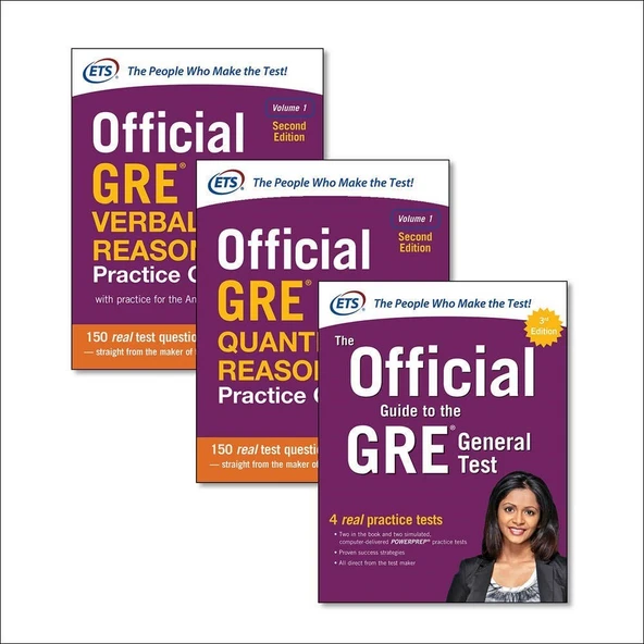 ETS Official GRE Super Power (3 Book : Guide to the GRE General Test + Quantitative Reasoning + Verbal Reasoning) ürün görseli 1